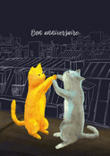 Danse des chats pour un anniversaire chaleureux
